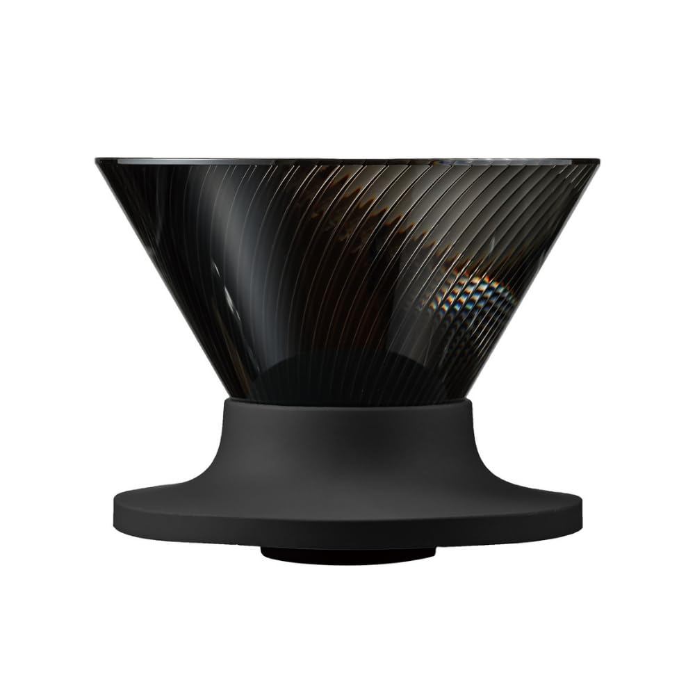 HARIO V60 Dripper NEO สำหรับ 1-2 ถ้วย Tritan Resin Spiral Rib สีดำ Made in Japan VDN-01-B