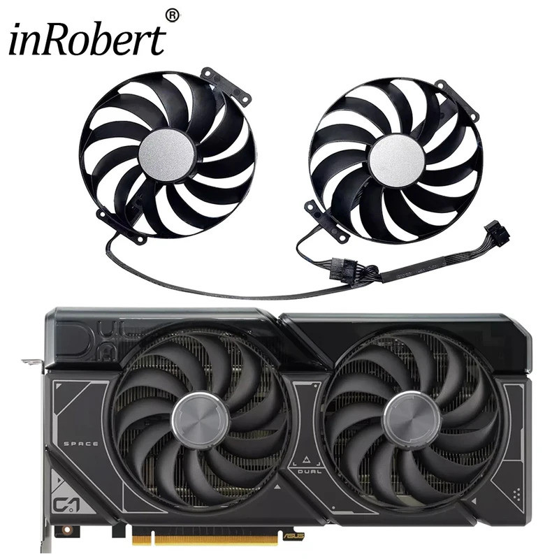 พัดลมระบายความร้อนการ์ดจอ 95 มม. สําหรับ ASUS RTX4070 12GB DUAL OC กราฟิกการ์ดพัดลมระบายความร้อน