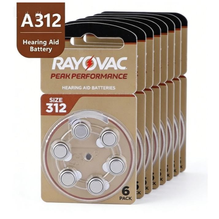 60pcs Hearing Aid Batteries A312 312A ZA312 PR41 Zinc Air Battery
