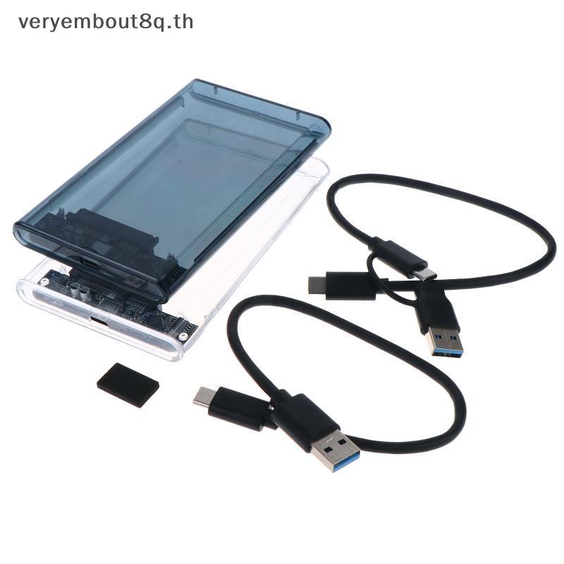 YEM USB Type C 2.5 นิ้วภายนอกกรณี SATA ถึง USB 5Gbps HDD SSD กรณีโปร่งใส Hard Drive Enclosure สนับสนุนสําหรับแล็ปท็อปพีซี N