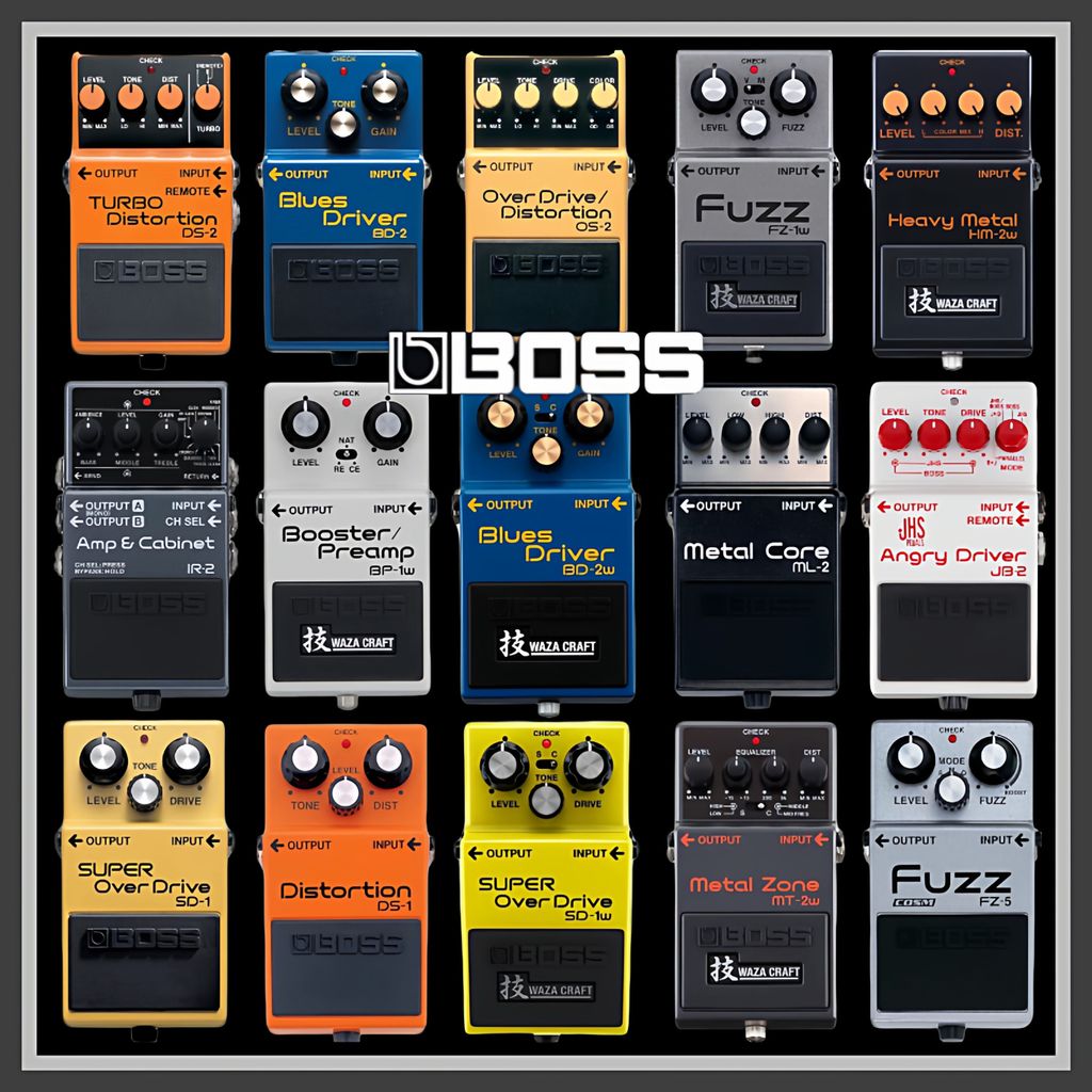 BOSS DS1 DS2 SD1 BD2 OD3 MT2 OS2 IR2 กีตาร์ไฟฟ้า Distortion Overload บล็อกเดียวอุปกรณ์ผล