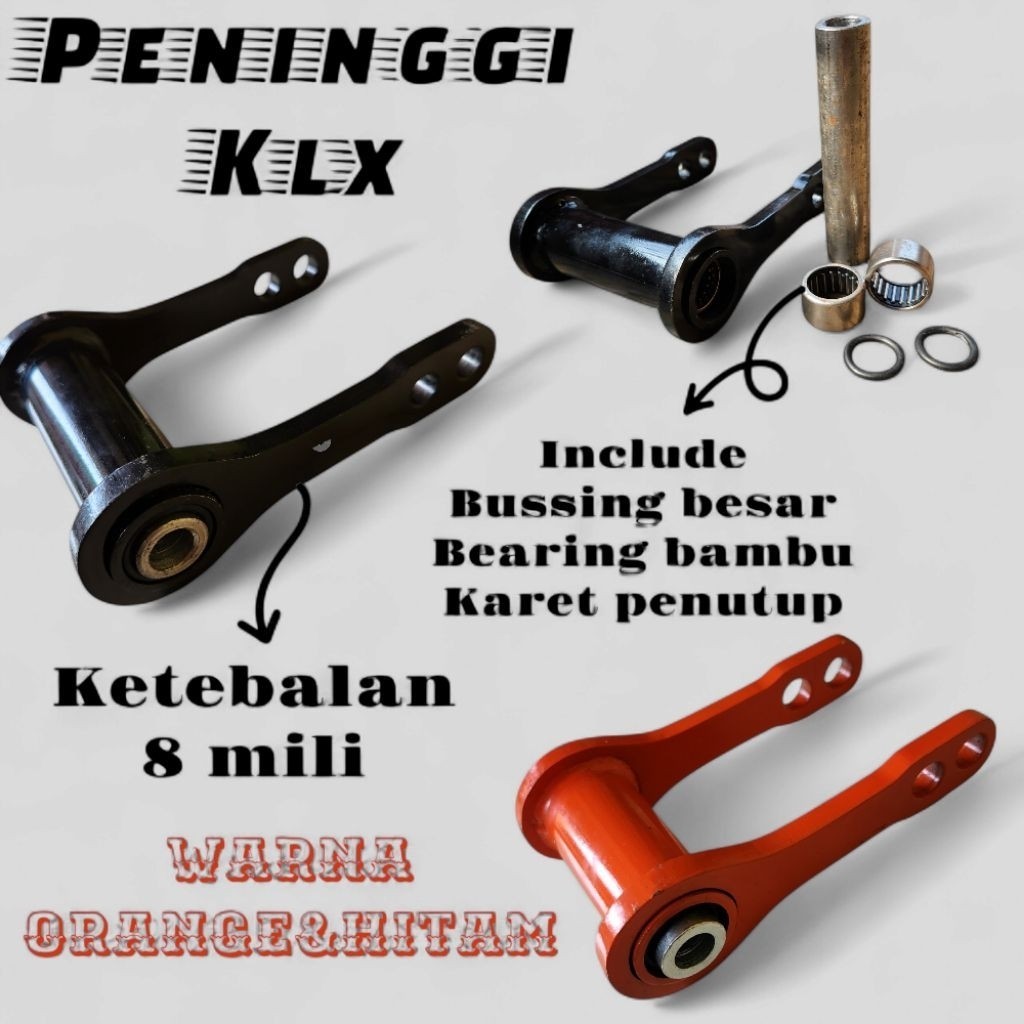 ตัวเพิ่มความสูงด้านหลัง KLX 150 และ DTracker 150 plus Curved Link KLX150 D-tracker KLX150 โช๊คหลังเพ