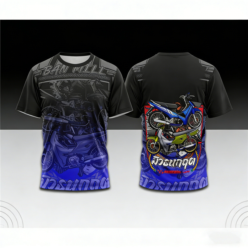 กีฬา เสื้อสเวตเชิ้ต พิมพ์ลาย คลื่น สําหรับกีฬา และ มอเตอร์ไซค์ ขับรถ 2026