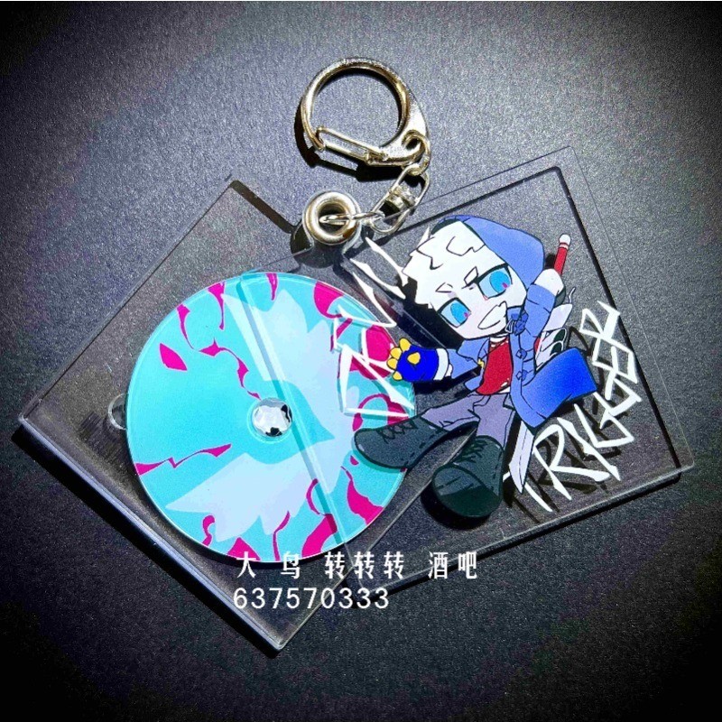 Cyberpunk Anime KeyChain V Johnny Silverhand จี้ตัวละครสําหรับกระเป๋าเพื่อนที่ดีประณีตของขวัญพิเศษคอ