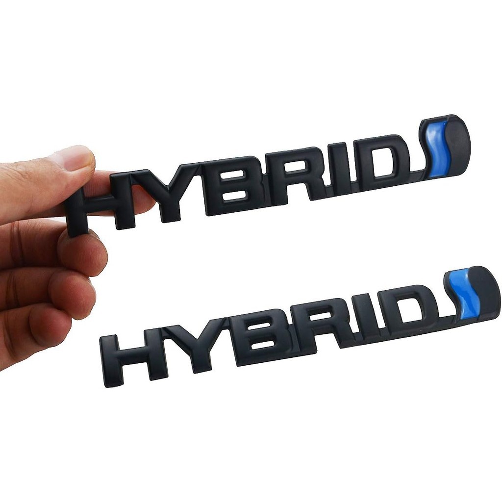 2X Metal Hybrid Emblem Fender 3D Badge โลโก้รูปลอกสําหรับ Universal Car (สีดําสีฟ้า)