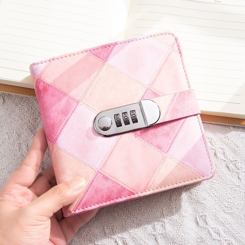 Travel Stamp Notebook Notebook Square Notebook Locked Handbook Recording Notebook#现货旅游盖章本笔记本方形本子带锁手账