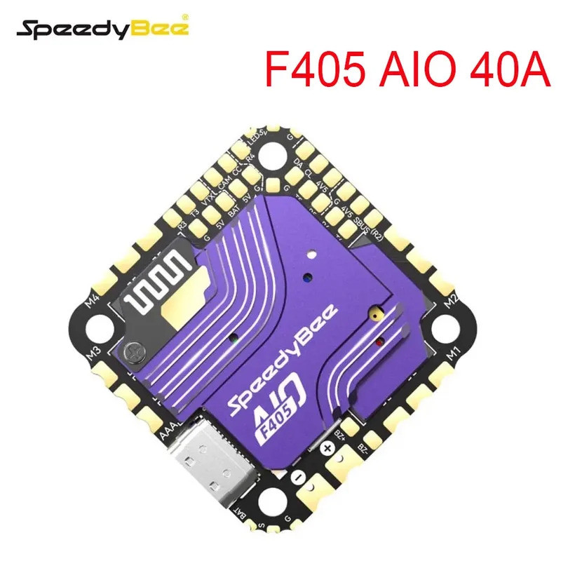 SpeedyBee F405 AIO 40A Bluejay 25.5x25.5 Flight Controller พร้อม ICM-42688 Gyro SPA06-003 บารอมิเตอร