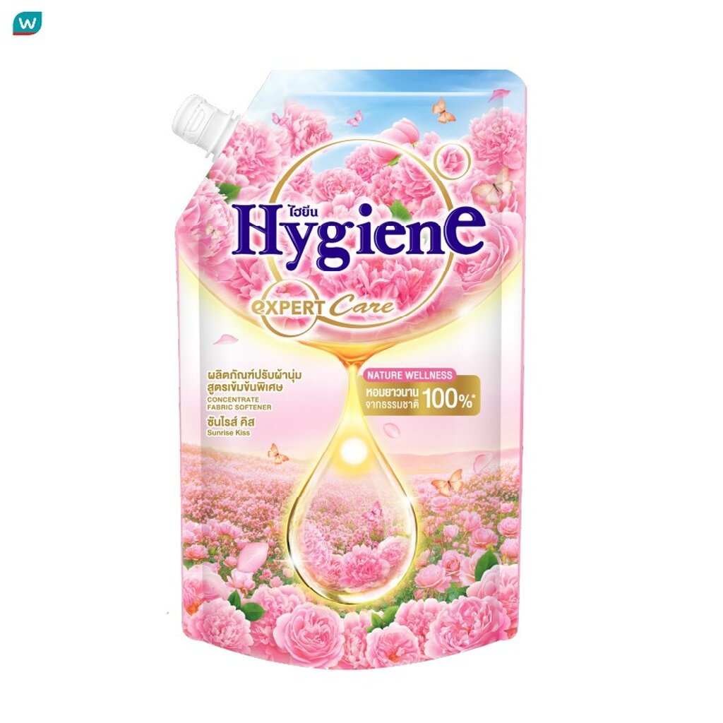 Hygiene ไฮยีน ปรับผ้านุ่มเข้มข้น เอ็กซ์เพิร์ท แคร์ เนเจอร์ เวลเนส ซันไรส์ คิส ถุงเติม 470 มล.