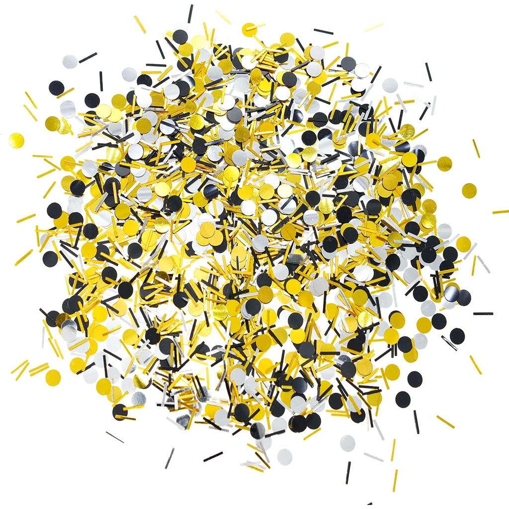 Black Gold Party Table Confetti - Anniversary Bachelorette Graduation Party Baby Shower Birthday Par