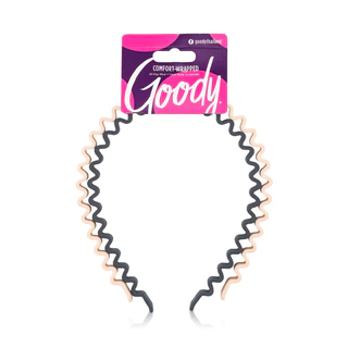 Goody Zigzag Headband 2pcs คาดผม สีเอิร์ธโทน กู๊ดดี้ สวมใส่สบาย ไม่บีบรัดศีรษะ สามารถใช้คาดผมได้ทั้งวัน.