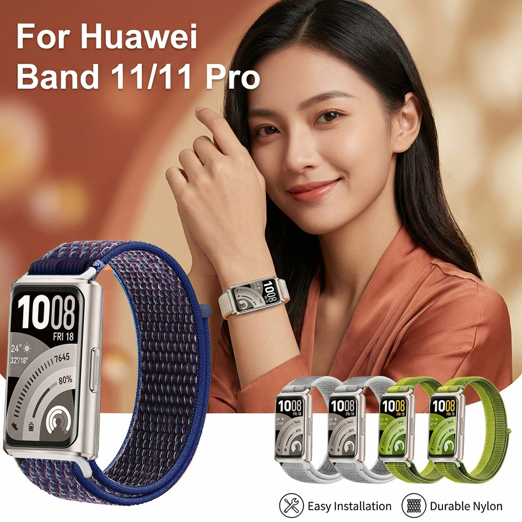 คุณภาพสูงไนลอน Breathable กีฬาสําหรับ Huawei Band 11 Pro Smartwatch อุปกรณ์เสริมสําหรับ Huawei Band 