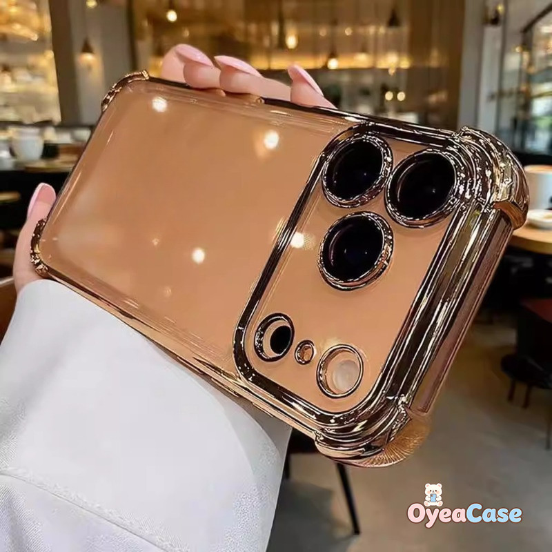 หรูหราสี่มุม Electroplated Clear สําหรับ Samsung Galaxy รูปที่ 6