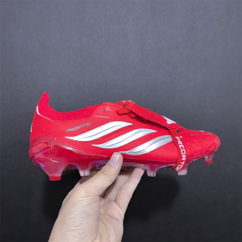 Predator Precision+ 26th Elite Red FG รองเท้าฟุตบอลที่ทนทาน ขนาด: 36-45 ราคา ถูกที่สุด ดีลบีเคเค แกลเลอรีภาพที่ 2