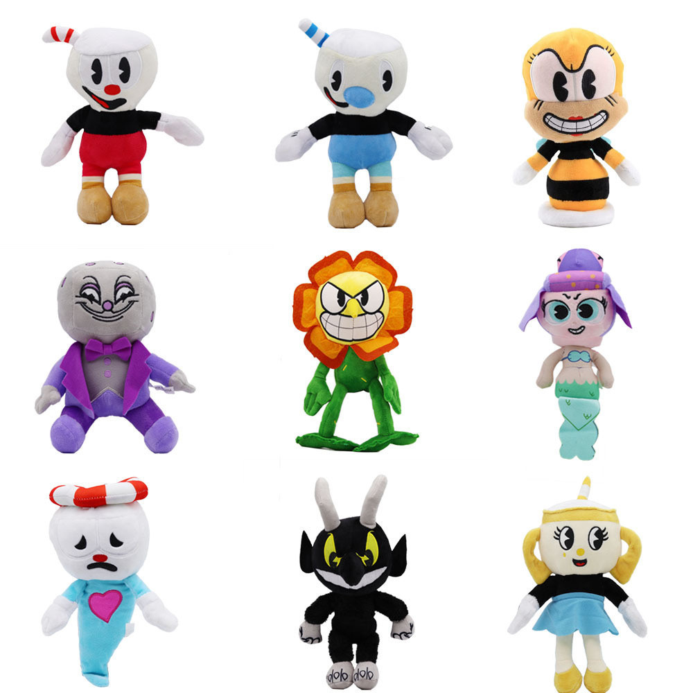 ใหม่ The Cuphead Show ตุ๊กตาเด็ก Cuphead Adventure Teacup King Plush Toy