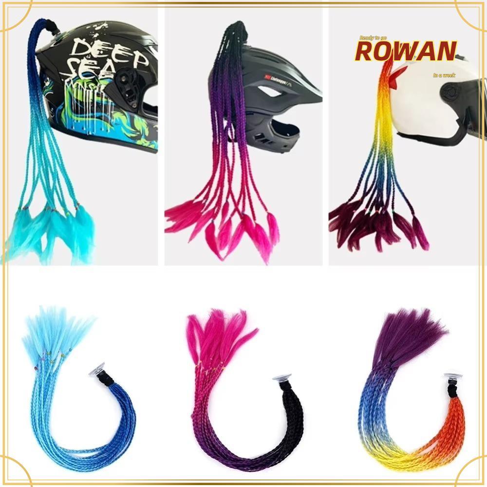 ROWANTH Mohawk - วิกผมทรงMohawkสำหรับหมวกกันน็อค มีสติ๊กเกอร์เมจิกตกแต่ง น้ำหนักเบามาก