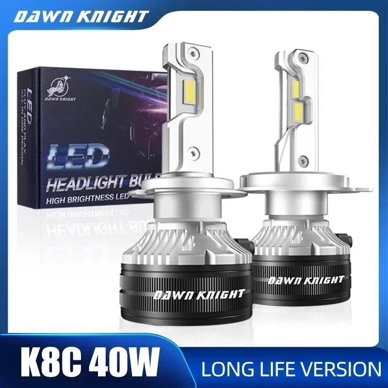DAWNKNIGHT K8C 40W K7C Led Long Life รุ่น H7 H4 H11 Led ไฟหน้าหลอดไฟ 3 หลอดทองแดงไฟ LED สําหรับรถยนต