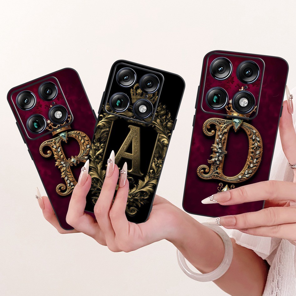 สําหรับ Motorola Signature Case 6.8 "แฟชั่นตัวอักษรเริ่มต้นซิลิโคนอ่อนนุ่มปกหลังสําหรับ Motorola XT2