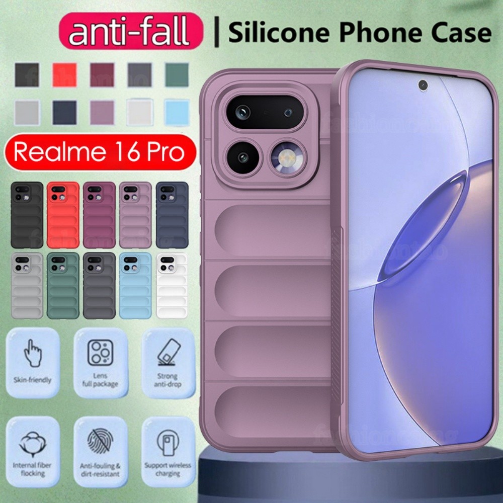 ปลอกสําหรับRealme 1 6 16 Pro + 16T 16X 16Pro + 16ProPlus Realme16 Pro Realme16Pro 2026 เคสโทรศัพท์ซิลิคอนกล้องกันกระแทกป้องกันนุ่มปกหลัง