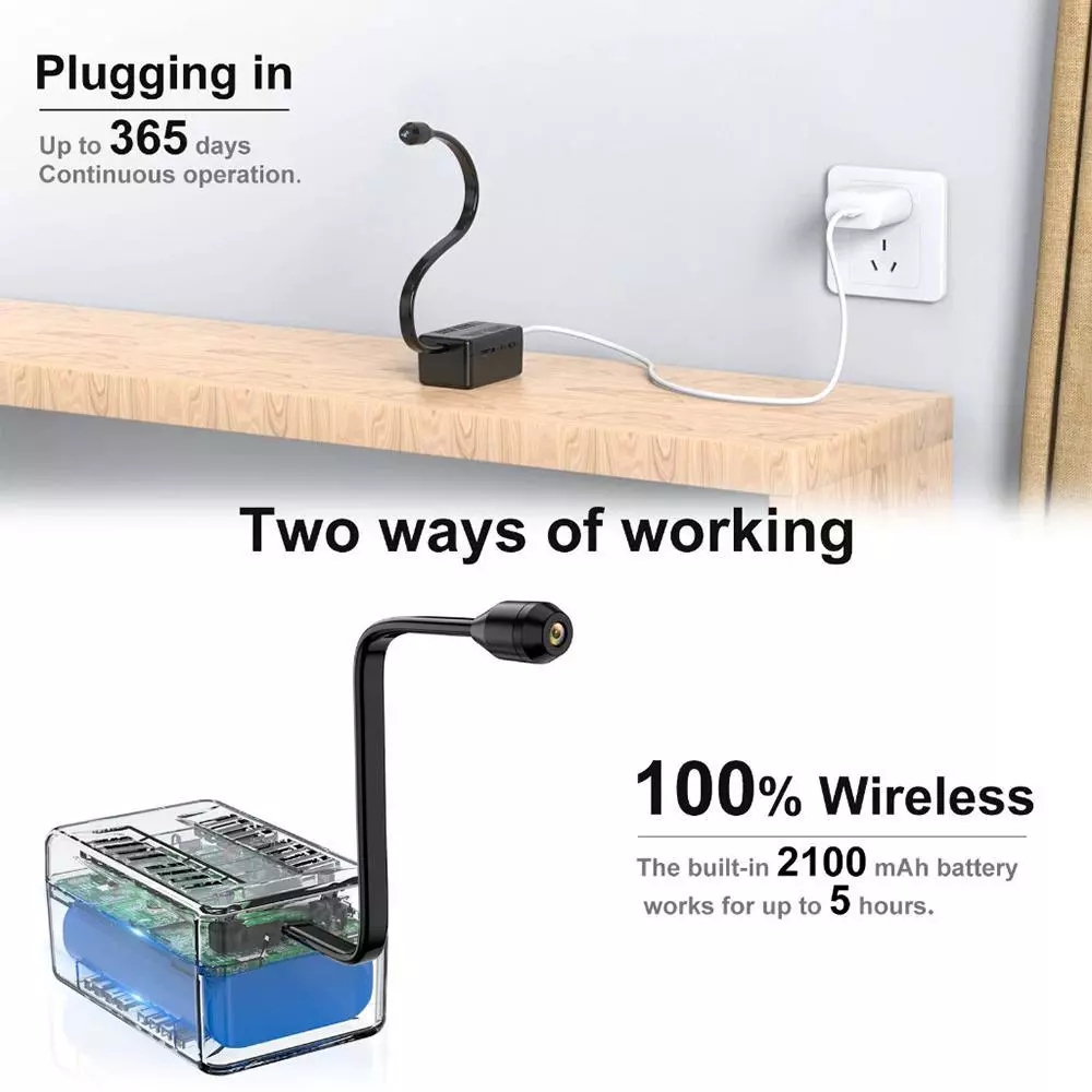 กล้องวงจรปิด 4KMini DIY กล้องเครือข่ายไร้สายHD 1080P 2.0MP วิดีโอดิจิตอลWIFI สมาร์ทโฟน APP ควบคุมไมโครโฟนในตัวแบตเตอรี่ใ thumbnail 9
