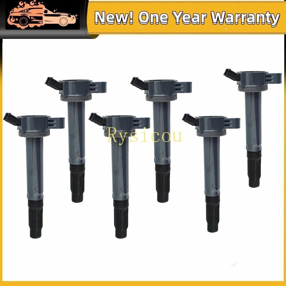 6PCS 90919-02248 คอยล์จุดระเบิดสําหรับ Toyota-4Runner Tundra Tacoma FJ Cruiser Lexus-IS F 9091902248