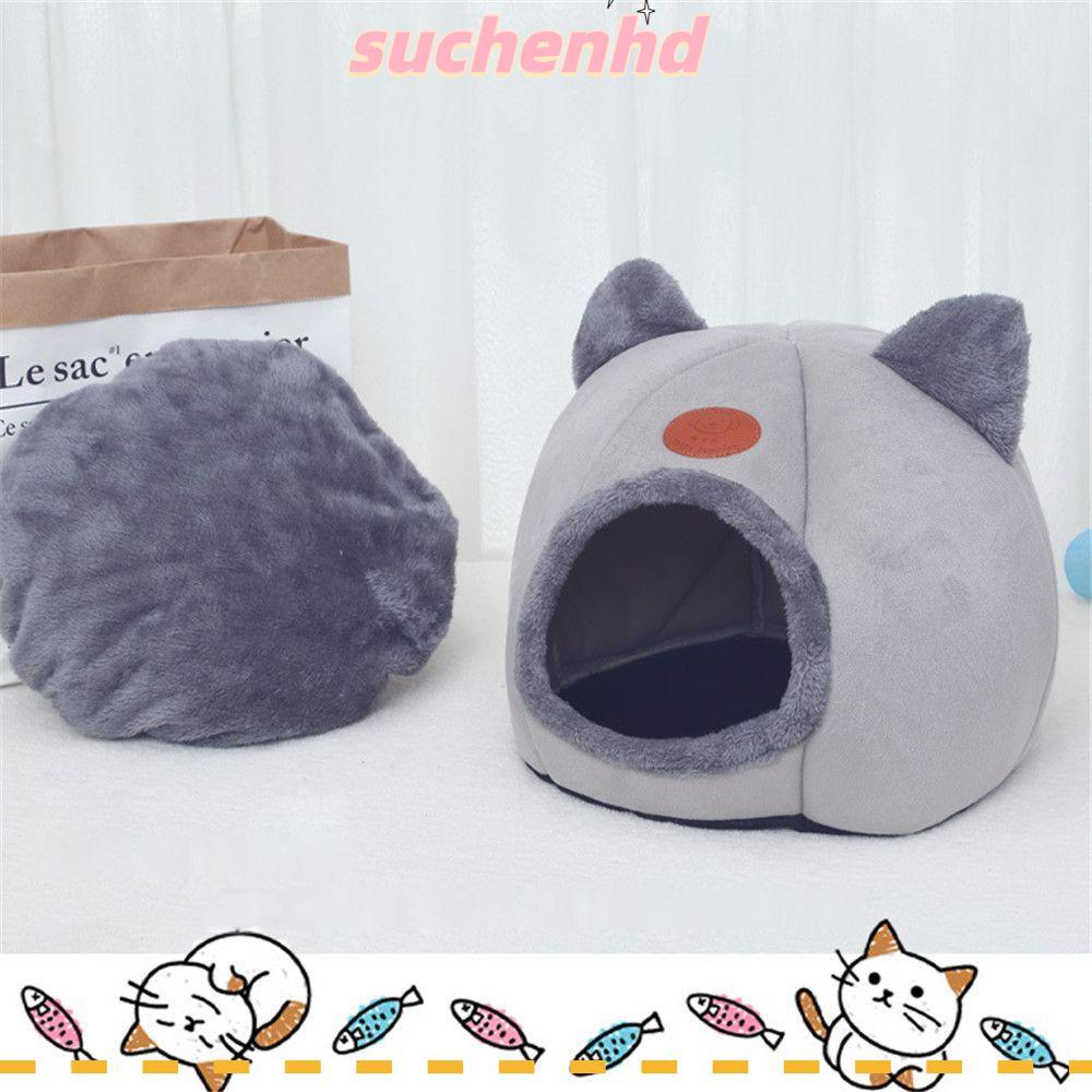 SUCHENHD Cat Beds Small Dog Pad Cave Winter Warm Kennel