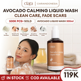 Ciara Avocado Calming Liquid Wash Non SLS/SLES body wash Membantu meredakan rasa gatal pada kulit Membantu meredakan kemerahan 5x Moist Lock Technology atasi kulit iritasi bekas luka kulit kemerahan sabun untuk bekas luka sabun mandi eksim sabun