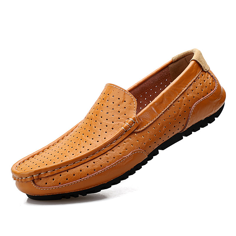 รองเท้า Loafer ผู้ชาย หนัง คลาสสิก Penny Loafer รองเท้าผู้ชาย ระบายอากาศ คุณภาพสูง ใส่สบาย