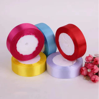 ริบบิ้นผ้าซาติน Size 2.5 CM./ยาว 22 เมตร ริบบิ้นทำโบว์ ริบบิ้นห่อของขวัญ ตกแต่ง คุณภาพสูง ริบบิ้นผ้าซาติน Velvet Morning