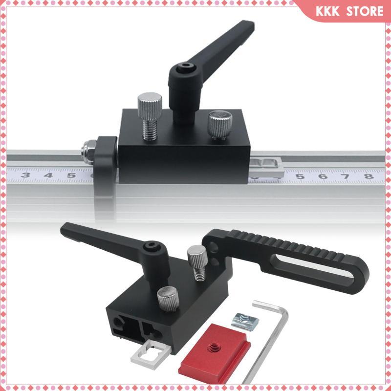 [Wishshopefhx] T Tracks Limiter ปรับได้ 75 ประเภท T Slot Stopper สําหรับ Workbench งานไม้สีดํา