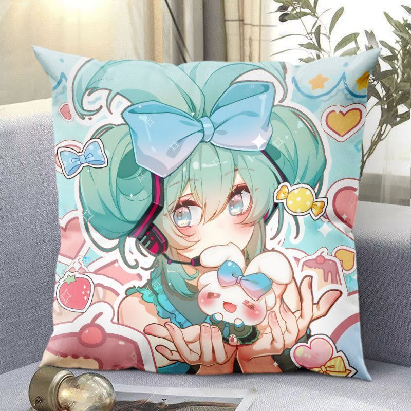 Miku Hatsune Miku หมอนเด็กหมอนนอนหมอนเกมอุปกรณ์ต่อพ่วงสองด้านพักกลางวันเบาะสากล ราคา ถูกที่สุด ดีลบีเคเค แกลเลอรีภาพที่ 7