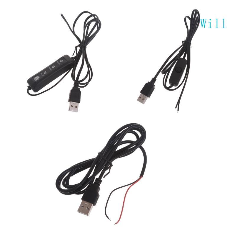 จะ USB DIY สายไฟบัดกรีสําหรับ 5V ไฟ LED แฟนกล้องพร้อมสวิตช์