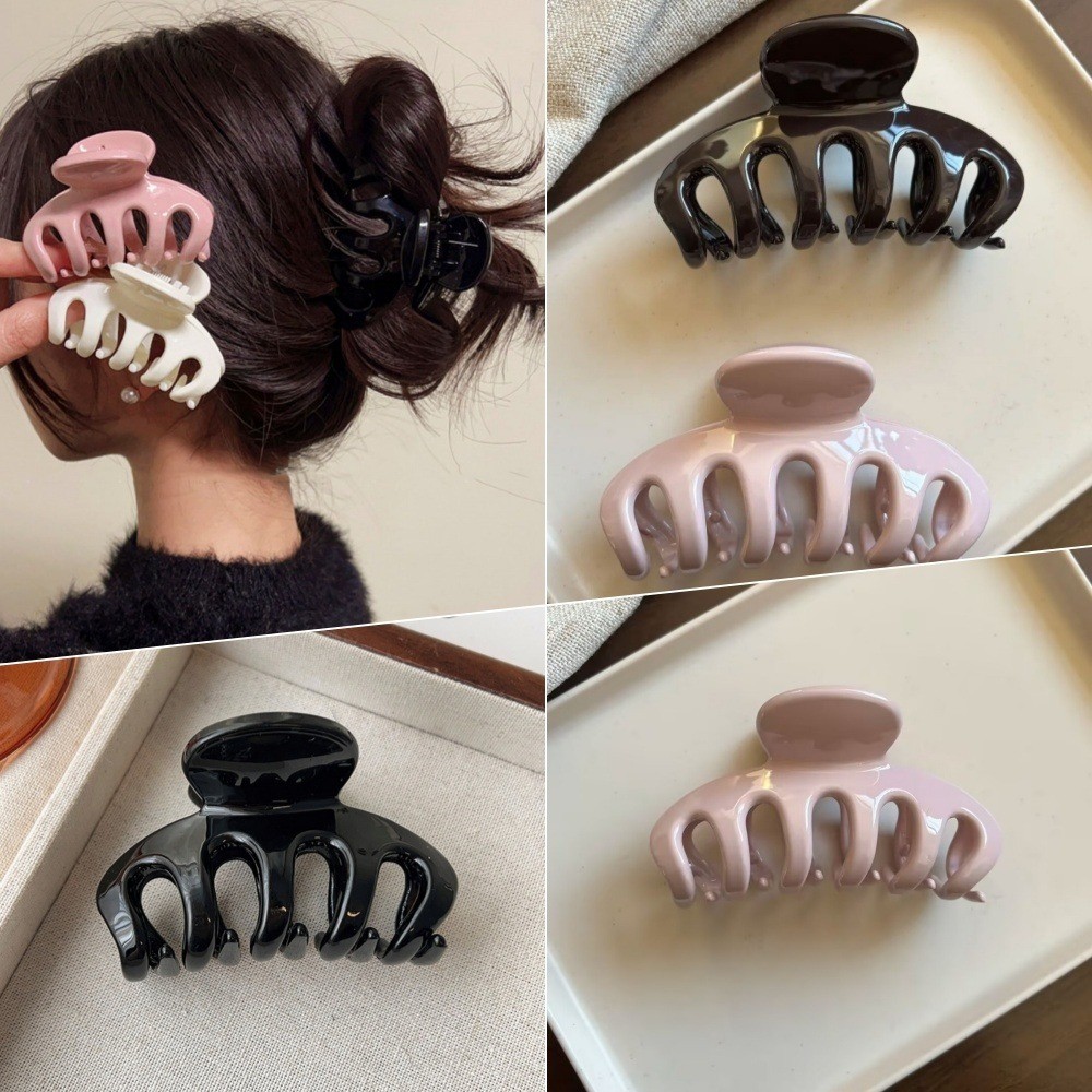 คลิปหนีบผมอะคริลิคแบบ Claw ลายจุด.Dot หรูหรา เหมาะสำหรับผู้หญิง