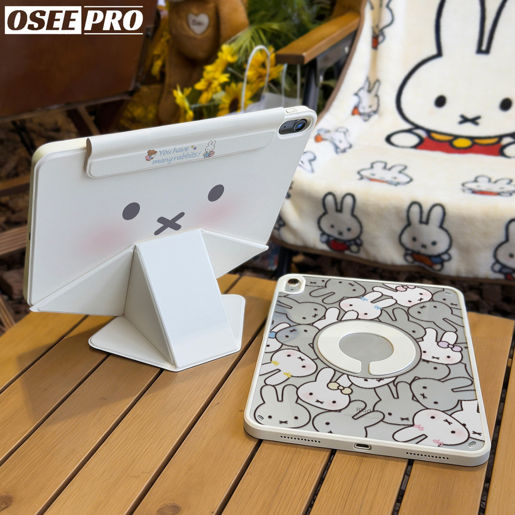 Osee Pro เคส iPad สามในหนึ่งเดียว 720° หมุนแม่เหล็กที่ถอดออกได้ iPad สําหรับ iPad Air M2/M3/M4 11 นิ