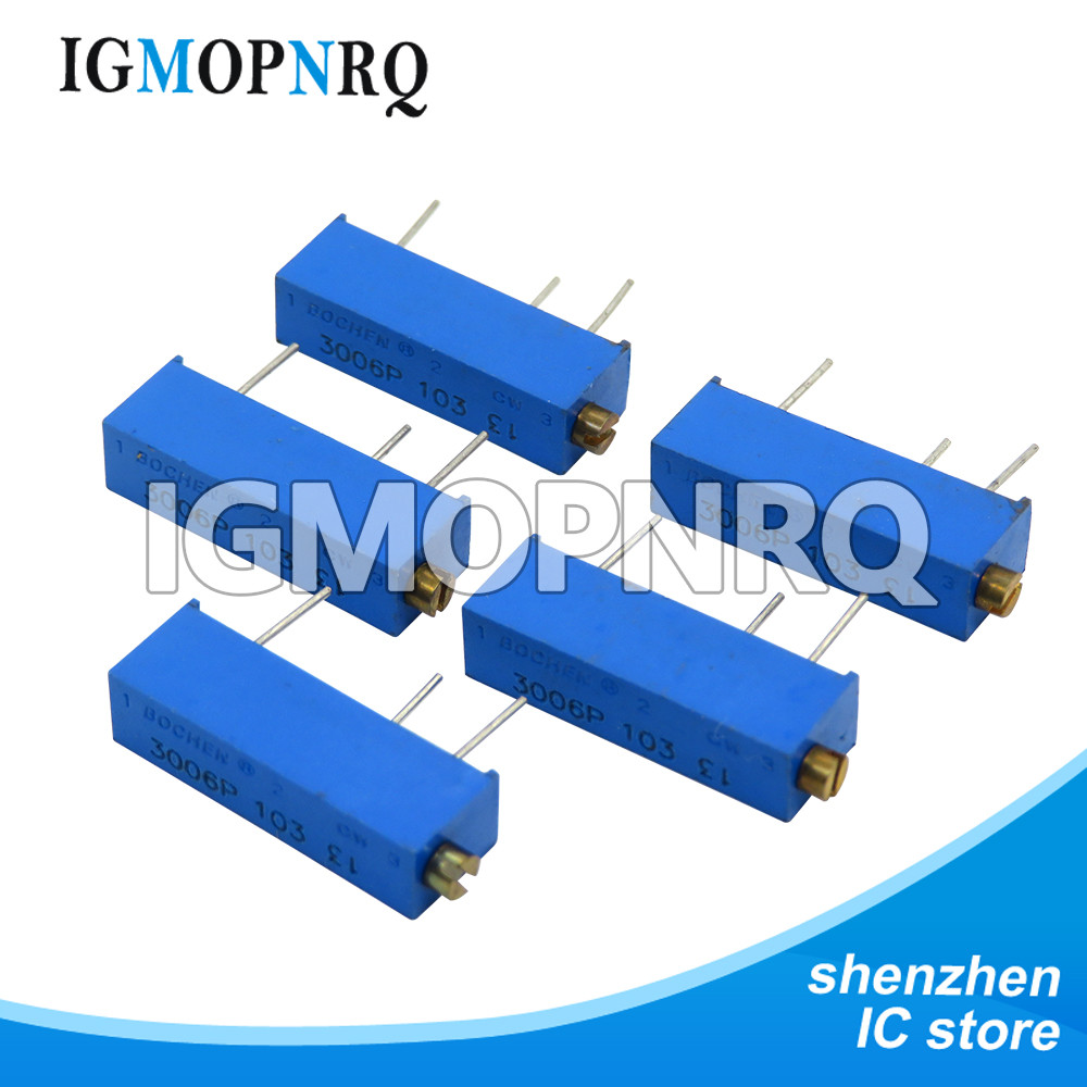 10PCS 3006P Trimmer Potentiometer 100 โอห์ม ~ 500K โอห์ม 1K 2K 5K 10K 20K 50K 100K 200K 500K 1M 100R
