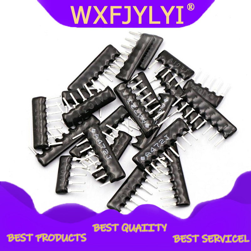10pcs DIP excusion Network Resistor Arเรย์ 9pin 100 220 330 470 510 680 1K 1.2K 1.5K 2K 2.2K 3.3K 4.