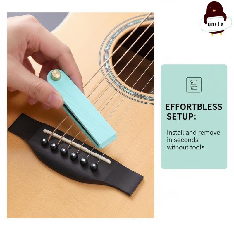 [UN] ปฏิบัติกีตาร์ Silencer Mute Pad String Guard Non-disturbing กีตาร์แบบพกพา String Protector สําห