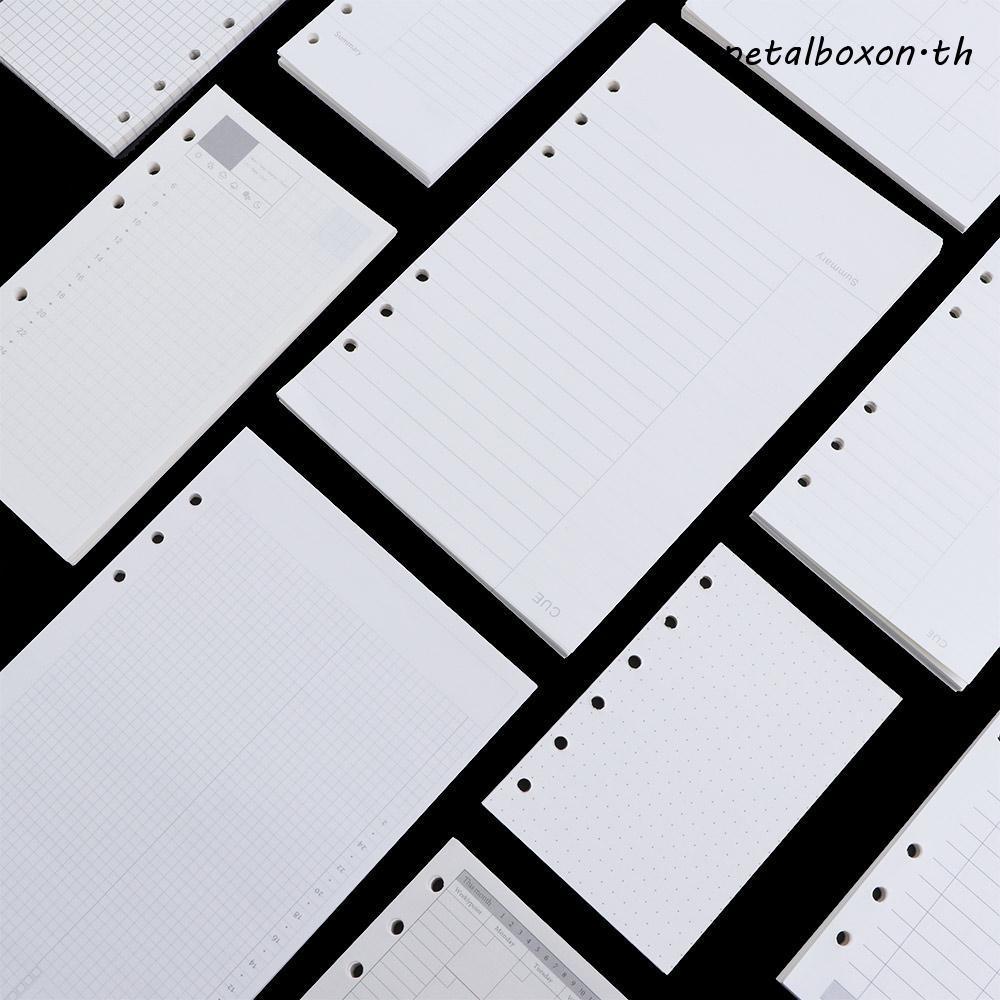 PETALBOXON Notebook Refill Student Stationery Spiral Binder To do List A5 A6 A7 45 แผ่น Line Loose L