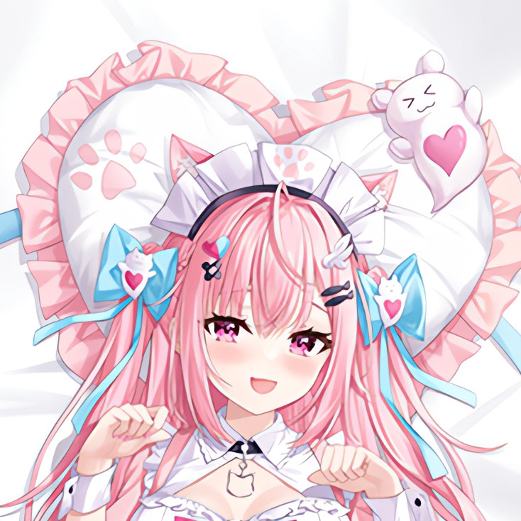 แมวแม่บ้าน VTuber Yuki Sakuna น่ารัก Virtual Streamer Dakimakura ฝาครอบสองด้านความละเอียดสูงพิมพ์ตัวอักษรหมอน