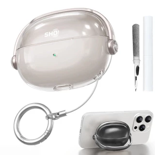 สําหรับ Shokz OpenDots ONE E310 หูฟังพร้อมล็อคที่ปลอดภัยและขาตั้งโทรศัพท์, Soft TPU กันกระแทกป้องกันกรณีใสพร้อมปากกาทําความสะอาดและพวงกุญแจ