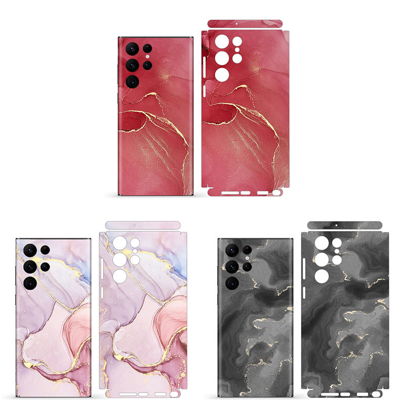 Marble Matte สติกเกอร์ด้านหลังสําหรับ Samsung Galaxy S26 S25 S24 S23 Ultra Plus Anti Scratch ป้องกันห่อรูปลอกผิว
