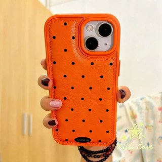 รูใหญ่พองลม ลายจุดดำ เคสสีคละ สไตล์ฮิต เข้ากันได้กับIPhone 13 17 AIR 15 16 14 11 XR 12 Pro Max 7 16 14 15 8 Plus X XS SE