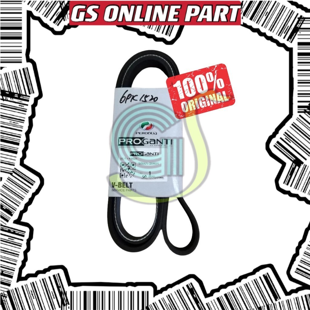 FAN BELT 6PK1520 ORIGNAL PERODUA ARUZ 1.5 / TOYOTA RUSH 1.5 F800 / AVANZA 2016> F653 F654 9004A-38R0
