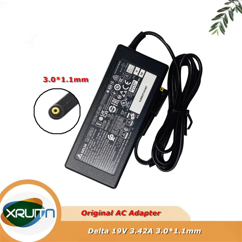 ของแท้ Delta ADP-65DE B 65W 19V 3.42A 3.0*1.1 มม.อะแดปเตอร์ AC DC สําหรับ Acer TravelMate TMP215-51G