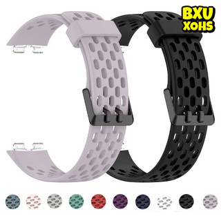สายซิลิโคนกีฬา for Huawei Band 10 9 8 / NFC อุปกรณ์เสริมยางปรับได้ที่ระบายอากาศ for Smartwatch Huawei Band 10 9 8 NFC