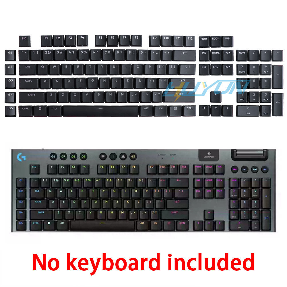 ปุ่มกด เหมาะสําหรับ Logitech G915X G915X TKL คีย์บอร์ด PBT โปร่งแสง 87/109 คีย์แกนข้ามต่ําต่ํา