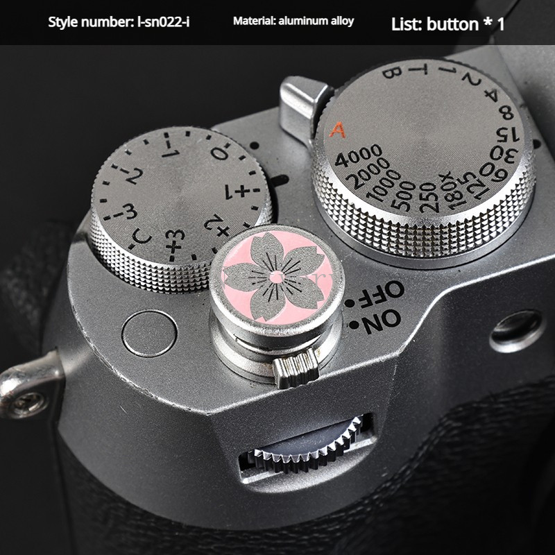 ดอกไม้สีชมพูน่ารักปุ่มชัตเตอร์กล้องสําหรับ Fujifilm XT50 XM5 XT4 XE4 XT5 XT30III XT30II XT50 X100VI 