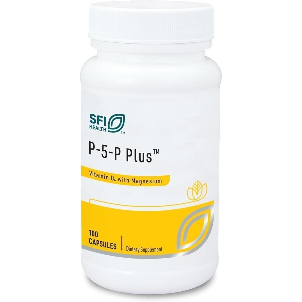 Klaire Labs SFI Health P-5-P Plus Magnesium - 30 มิลลิกรัมของ Bioactive Vitamin B6 Pyridoxal-5-Phosp
