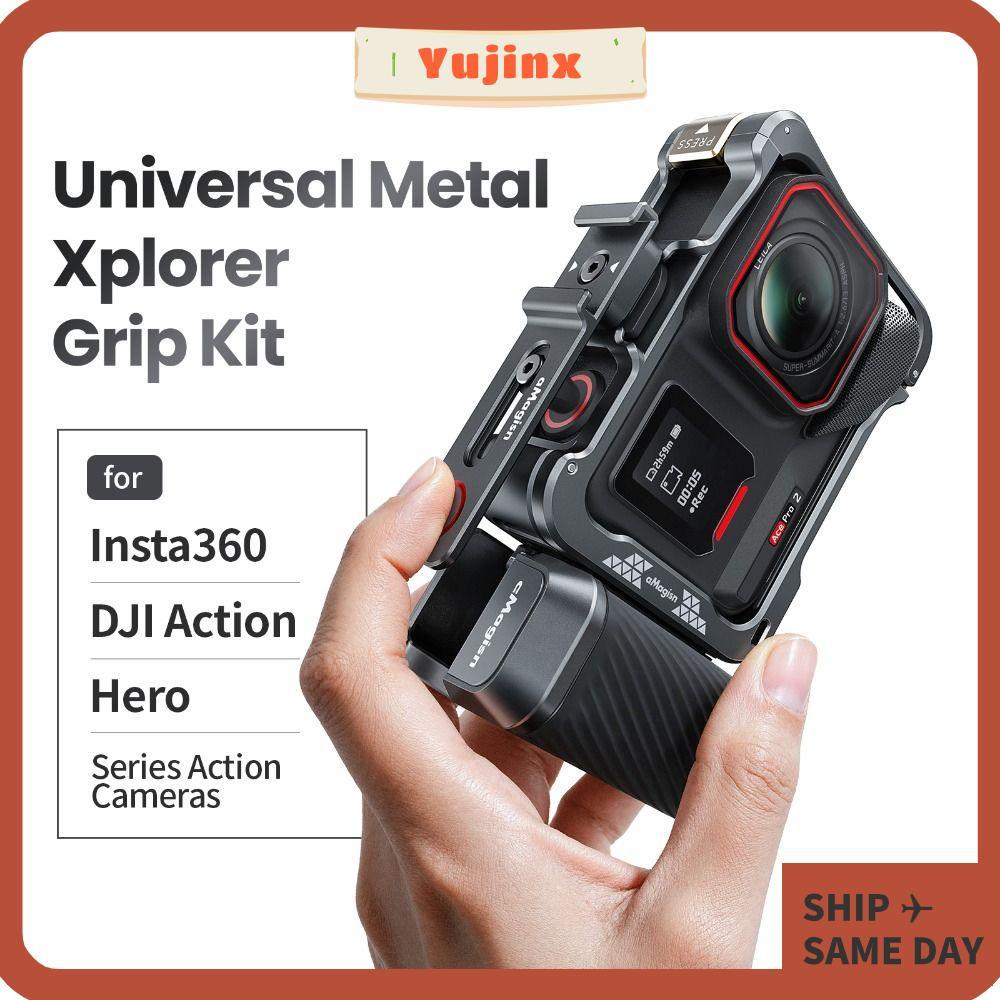 YUJINX Street Grip Vlog Holder, Quick Release ปรับได้ Xplorer Grip Kit Handle, น้ําหนักเบากล้องขยายอ