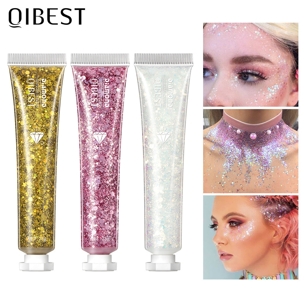 QIBEST Monochrome Flash Eyeshadow Flash Eyeshadow Gel Stage แต่งหน้า QIBEST Monochrome Flash Eyeshad