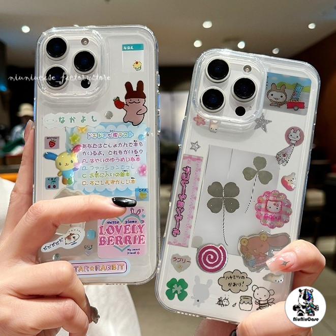 โปร่งใส จัดส่งจากประเทศไทย สไตล์ญี่ปุ่นน่ารักนุ่ม for iPhone เคสไอโฟน 11 12 13 14 15 16 17 PRO MAX X XS MAX XR 7/8PLUS